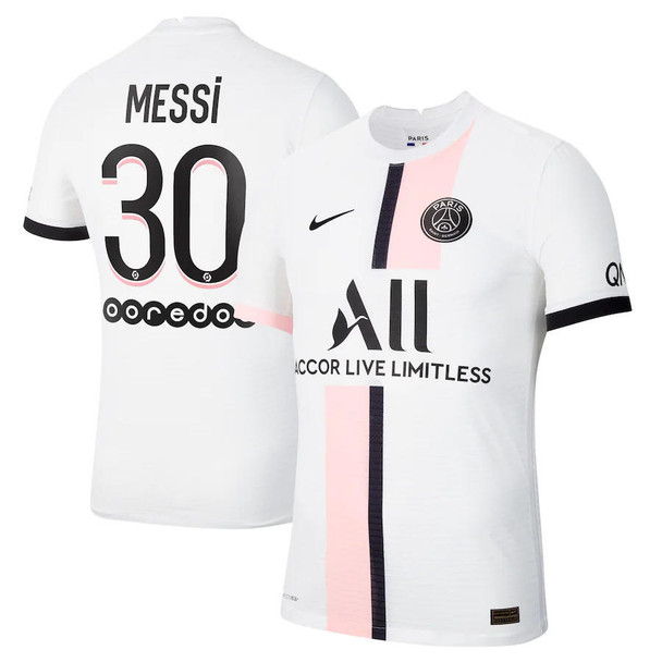 Nike Mens Authentic MESSi #30 Mens 21/22 Authentic Paris Saint-Germain Away Jersey