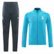 Real Madrid 21/22 Men's Turquoise-Gray Long Zip Tracksuit