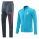 Real Madrid 21/22 Men's Turquoise-Gray Long Zip Tracksuit