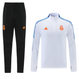 Real Madrid 21/22 Men's White-Black Short Zip Tracksuit