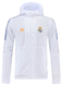 Real Madrid 21/22 Men's White Long Zip Windbreaker