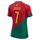 RONALDO #7 Portugal 22/23 Women's Home Shirt