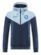 SSC Napoli 22/23 Men's Blue Long Zip Windbreaker