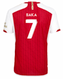 SAKA #7 Arsenal 23/24 Authentic Men's Home Shirt - Arsenal Font
