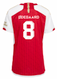 ØDEGAARD #8 Arsenal 23/24 Women's Home Shirt - Arsenal Font