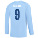 HAALAND #9 Manchester City 23/24 Men's Home Long Sleeve Shirt - Man City Font