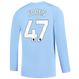 FODEN #47 Manchester City 23/24 Men's Home Long Sleeve Shirt - PL Font