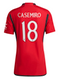 CASEMIRO #18 Manchester United 23/24 Authentic Men's Home Shirt - Man United Font