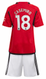 CASEMIRO #18 Manchester United 23/24 Kid's Home Shirt and Shorts - PL Font