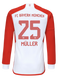 MÜLLER #25 Bayern Munich 23/24 Men's Home Long Sleeve Shirt
