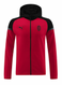 AC Milan 23/24 Men's Red-Black Long Zip Hoodie