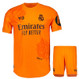 Real Madrid Y-3 23/24 Kid's Goalkeeper Orange Shirt and Shorts