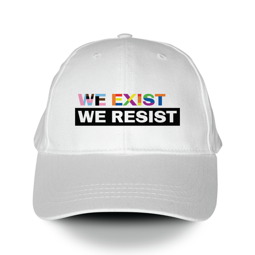 We Exist We Resist (White Baseball Cap)