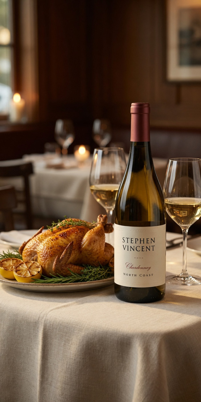 Stephen Vincent Chardonnay table setting