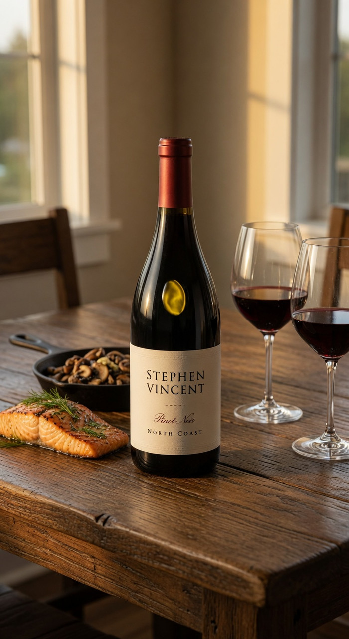 Stephen Vincent Pinot Noir table setting