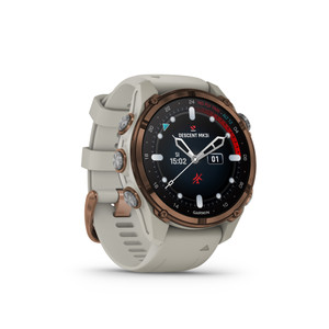 GARMIN Descent™ Mk3i – 43 mm, Bronze PVD Titanium With French Grey Silicone Band GARMIN Descent™ Mk3i – 43 mm, Bronze PVD Titanium With French Grey Silicone Band