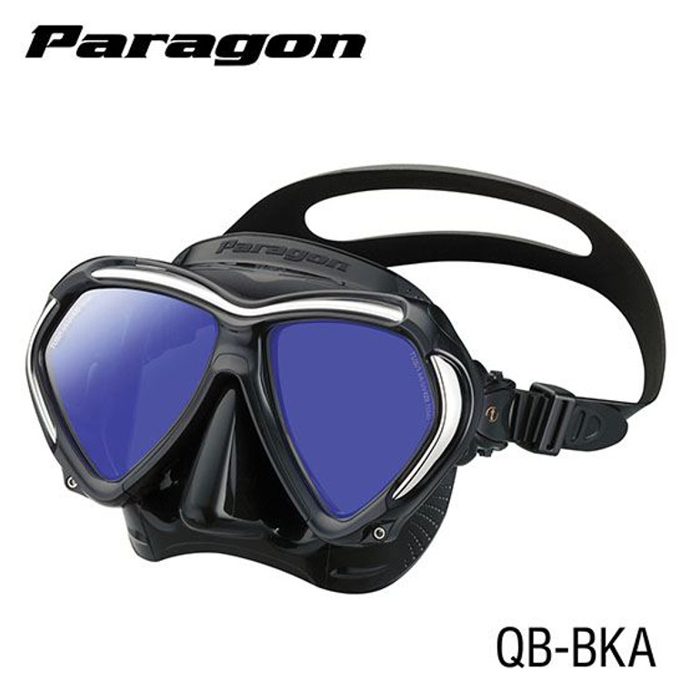 Introducing the new advanced M2001S Paragon professional divers mask.  The new Paragon mask offers TUSA’s NEW Reinforced TRI-MIX frame, Freedom Technology with Fit II, and the UV 420 Lens Treatment with AR and CrystalView Optical Glass which helps you dive with eye protection and ultimate clarity.