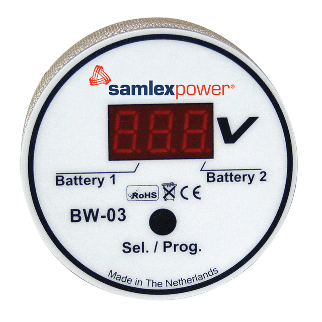 Samlex Dual Battery Monitor - 12V or 24V - Auto Detection Samlex America 99.5 Explore Gear