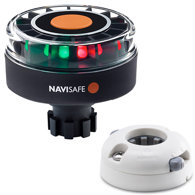 Navisafe Navilight Tricolor 2NM w/Navibolt Base Horizontal Mount - White Navisafe 103.99 Explore Gear