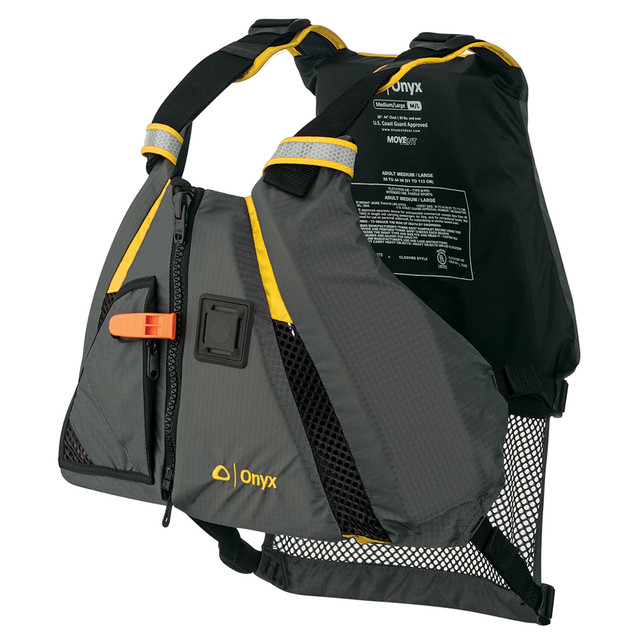 Onyx MoveVent Dynamic Paddle Sports Vest - Yellow/Grey - XL/2XL Onyx Outdoor 74.99 Explore Gear