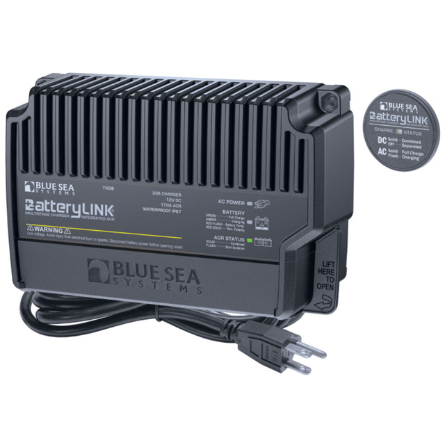 Blue Sea 7608 BatteryLink Charger (North America) - 12V - 20Amp - 2 Bank Blue Sea Systems 367.18 Explore Gear