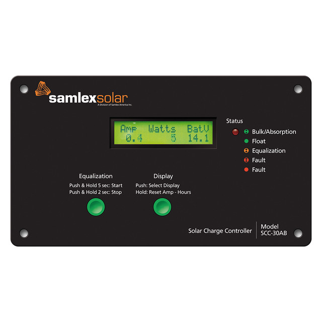 Samlex Flush Mount Solar Charge Controller w/LCD Display - 30A Samlex America 144.4 Explore Gear