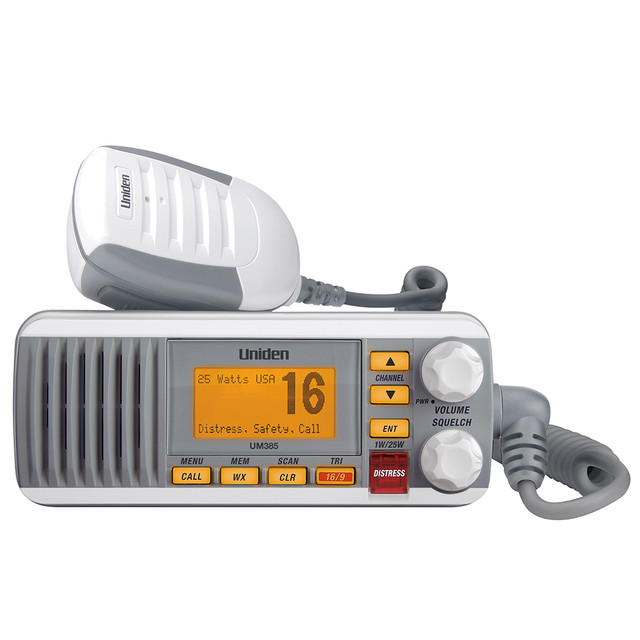 Uniden UM385 Fixed Mount VHF Radio - White Uniden 129.99 Explore Gear