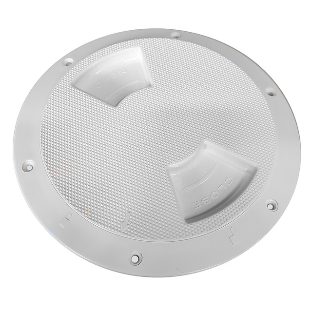 Sea-Dog Quarter-Turn Textured Deck Plate w/Internal Collar - White - 8" Sea-Dog 22.99 Explore Gear