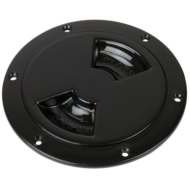 Sea-Dog Quarter-Turn Smooth Deck Plate w/Internal Collar - Black - 8" Sea-Dog 21.99 Explore Gear