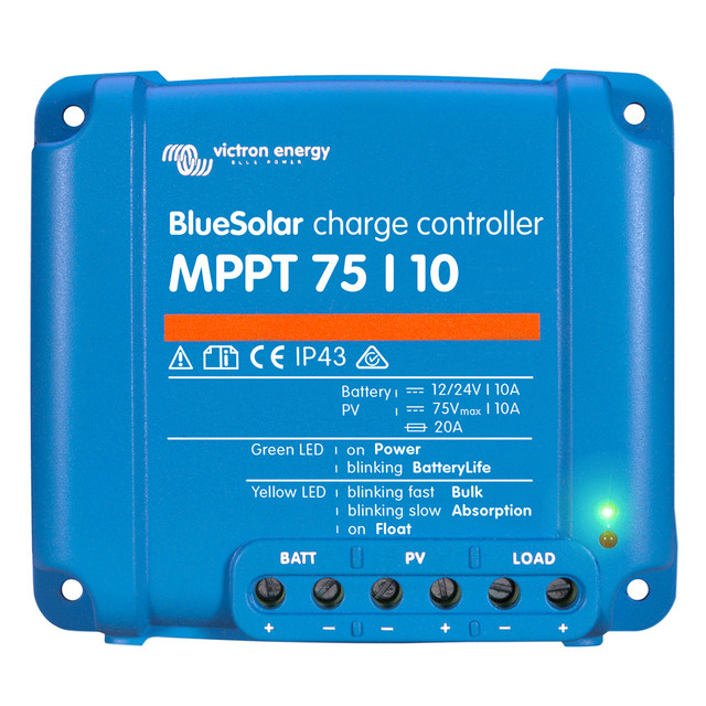 Victron BlueSolar MPPT Charge Controller - 75V - 10AMP - UL Approved Victron Energy 75.65 Explore Gear