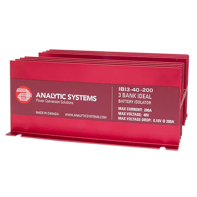 Analytic Systems 200A, 40V 3-Bank Ideal Battery Isolator Analytic Systems 263 Explore Gear