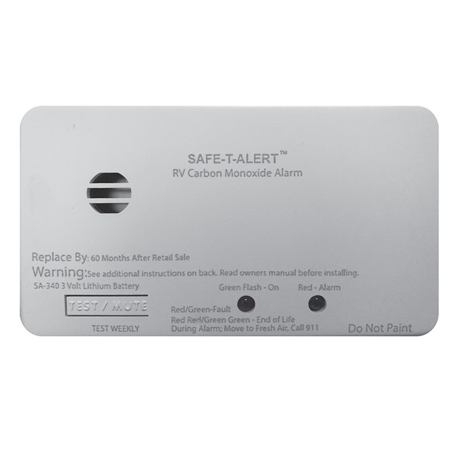 Safe-T-Alert SA-340 White RV/Marine Battery Powered CO2 Detector - Rectangle Safe-T-Alert 59.99 Explore Gear