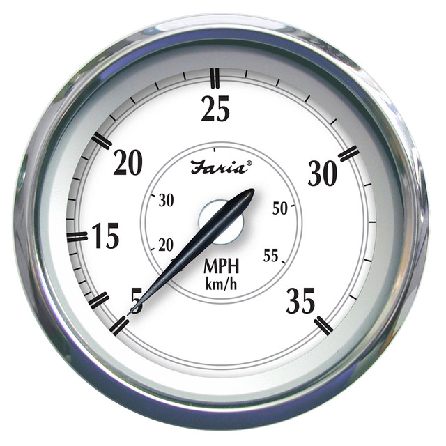 Faria Newport SS 4" Speedometer - 0 to 35 MPH Faria Beede Instruments 77.99 Explore Gear
