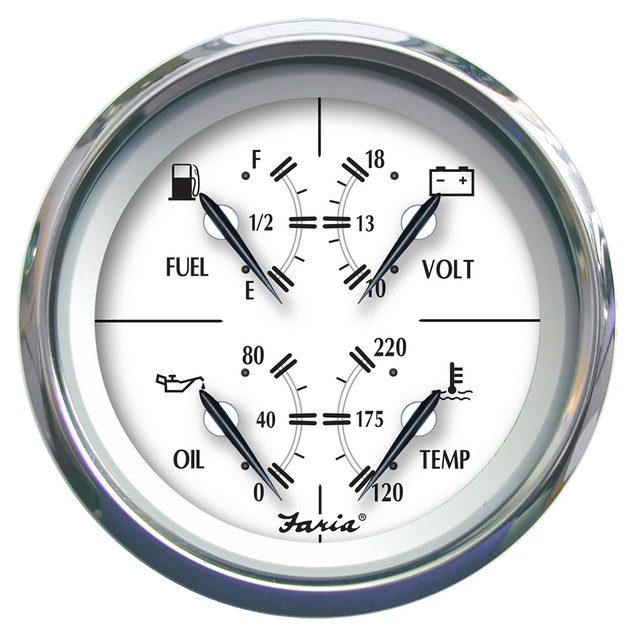 Faria Newport SS 4" Multifunction Gauge Faria Beede Instruments 143.99 Explore Gear