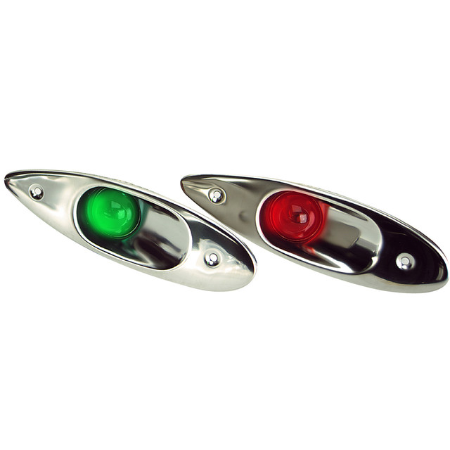 Whitecap Flush Mount LED Sidelights - 304 Stainless Steel - Pair Whitecap 106.99 Explore Gear