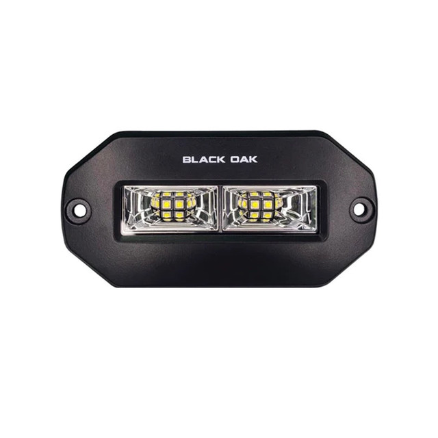 Black Oak Pro Series 4" Flush Mount Spreader Light - Black Housing Black Oak LED 144.5 Explore Gear