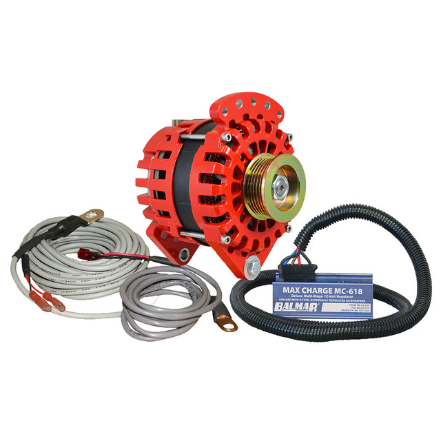 Balmar Alternator 170 AMP Kit 12V 3.15" Dual Foot Saddle K6 Pulley Regulator Temp Sensor Balmar 1220 Explore Gear