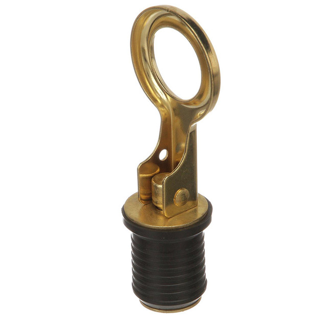 Attwood Snap-Handle Brass Drain Plug - 1" Diameter Attwood Marine 5.99 Explore Gear