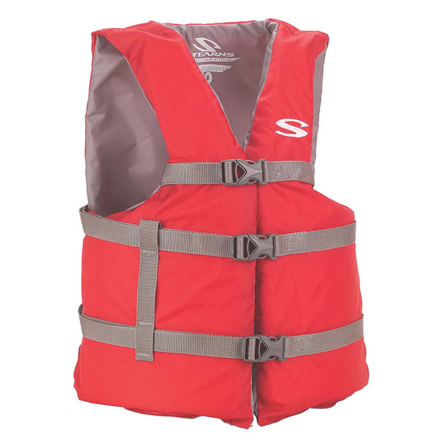 Stearns Classic Series Adult Universal Oversized Life Jacket - Red Stearns 29.99 Explore Gear