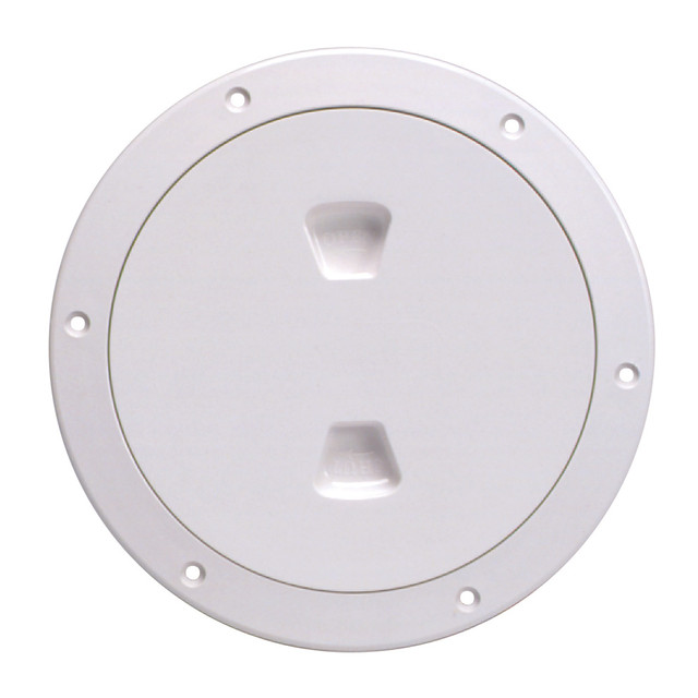 Beckson 6" Smooth Center Screw-Out Deck Plate - White Beckson Marine 28.99 Explore Gear