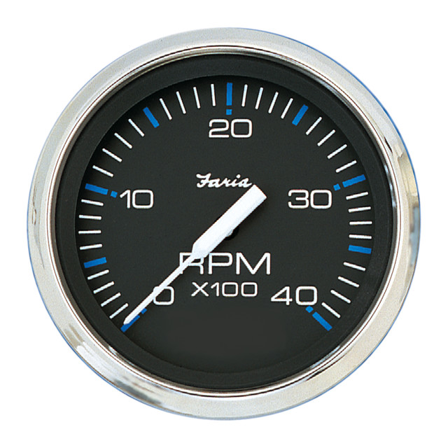 Faria Chesapeake Black 4" Tachometer - 4000 RPM (Diesel) Faria Beede Instruments 129.99 Explore Gear