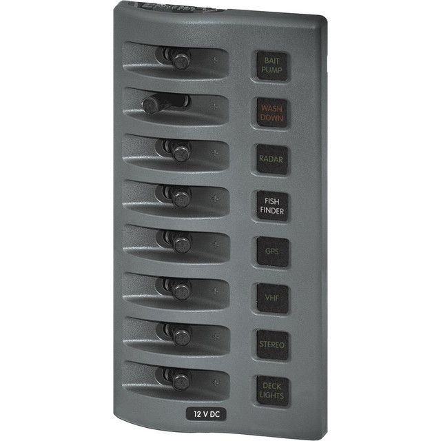 Blue Sea 4308 WeatherDeck Water Resistant Fuse Panel - 8 Position - Grey Blue Sea Systems 182.99 Explore Gear