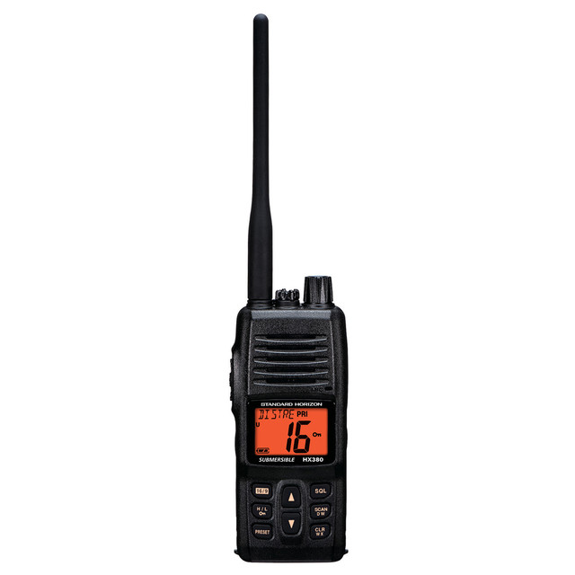 Standard Horizon HX380 5W Commercial Grade Submersible IPX-7 Handheld VHF Radio w/LMR Channels Standard Horizon 156.99 Explore Gear