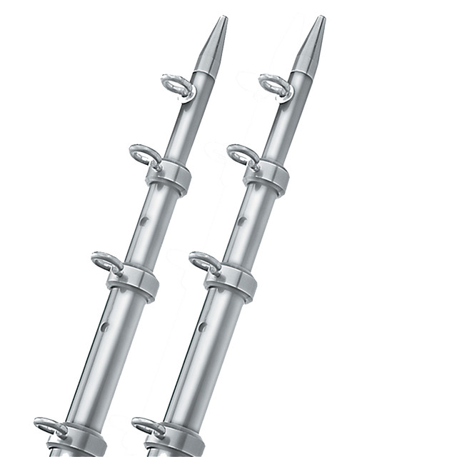 TACO 15' Silver/Silver Outrigger Poles - 1-1/8" Diameter TACO Marine 779.99 Explore Gear