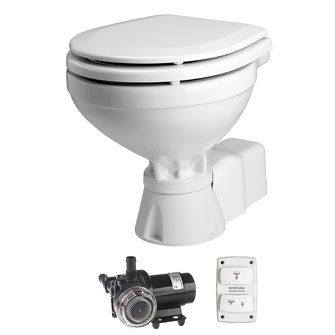 Johnson Pump AquaT Toilet Silent Electric Compact - 12V w/Pump Johnson Pump 394.99 Explore Gear