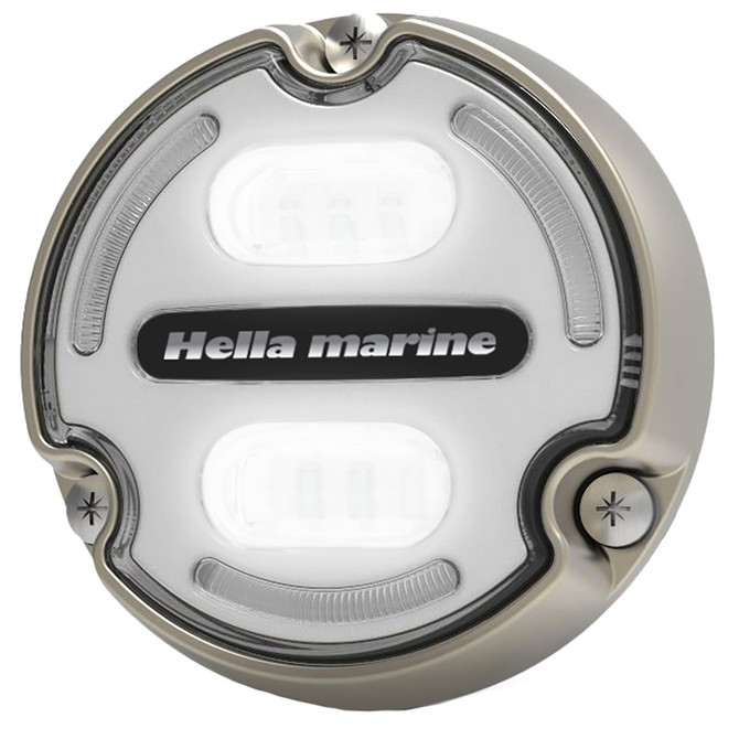 Hella Marine Apelo A2 Blue White Underwater Light - 3000 Lumens - Bronze Housing - White Lens w\/Edge Light