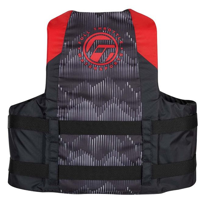 Full Throttle Adult Nylon Life Jacket - L\/XL - Red\/Black