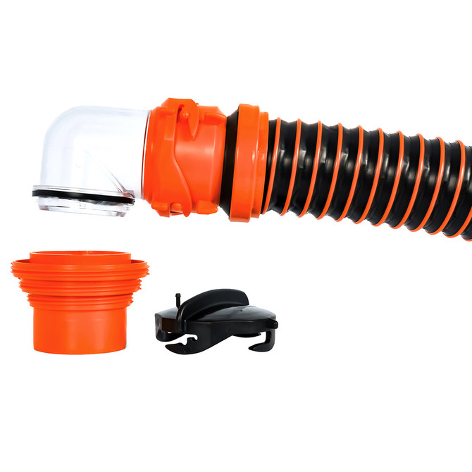 Camco RhinoEXTREME 20 Sewer Hose Kit w\/4 In 1 Elbow Caps