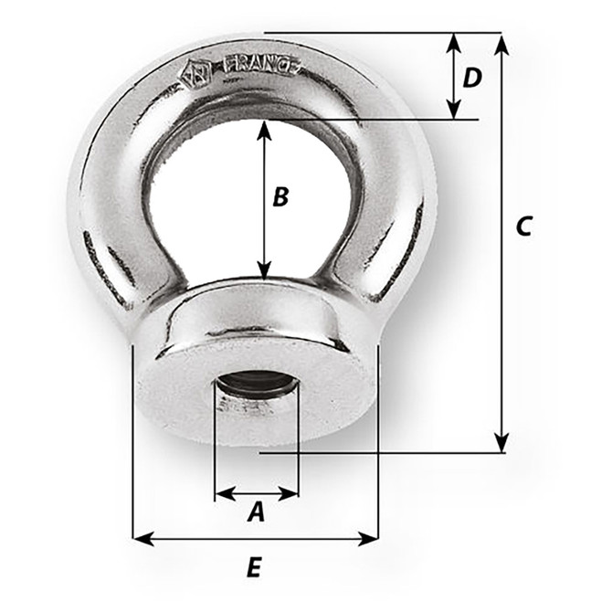 Wichard 1\/4 Eye Nut - 1\/2" Diameter