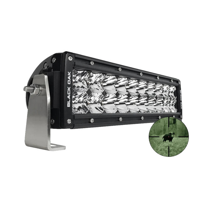 Black Oak Pro Series Double Row Combo Infrared 10" 940nm Light Bar - Black Black Oak LED 442 Explore Gear